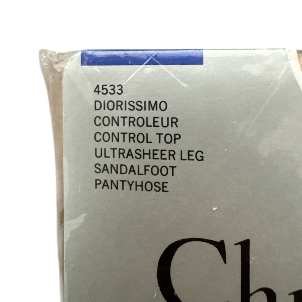 Christian Dior Diorissimo Control Top Sheer Vintage Pantyhose Shrimp Size 2 New